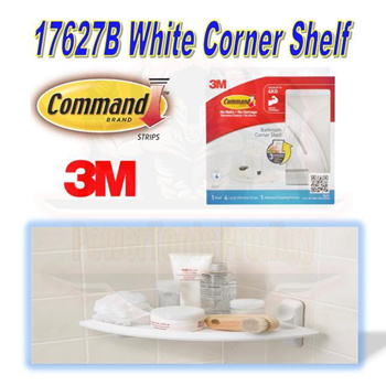 3M COMMAND CORNER SHELF - 17627D, Bathroom Accessories