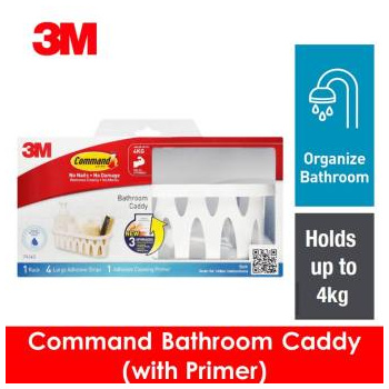Qoo10 - 3M Command Bathroom Accessories - Bathroom Caddy (With Primer)  17624D : Furniture & Deco