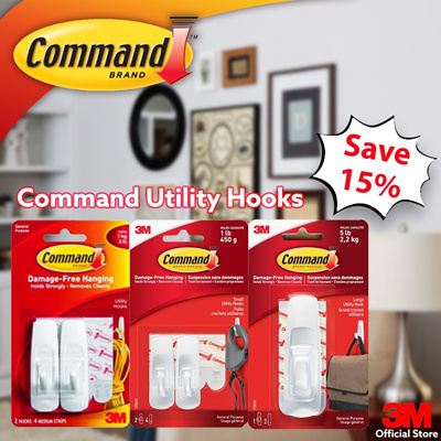 3m Command 3m Official E Store Command Utility Small Medium Large Hook Save 15