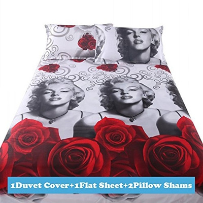 Qoo10 4 Pieces 3d Marilyn Monroe Bedding Red Rose Marilyn Monroe