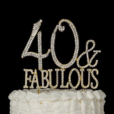 Qoo10 40 Fabulous Cake Topper For 40th Birthday Gold Party