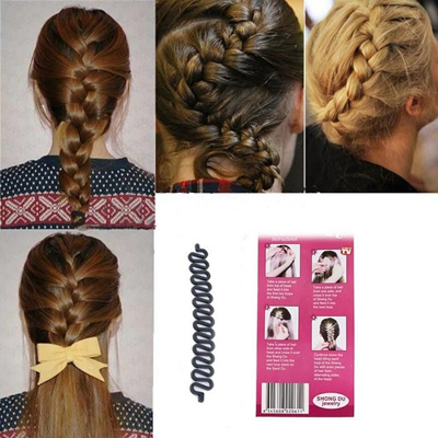 4pcs New Fashion French Hair Braiding Tool Roller With Hook Magic Hair Twist Styling