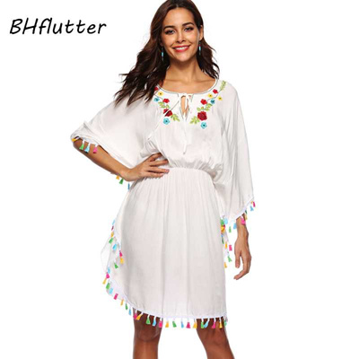 plus size casual white summer dresses