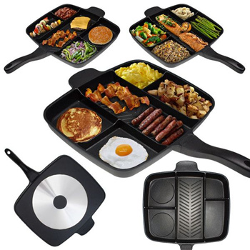 Pan divider to convert a 12 inch pan into a Breakfast pan