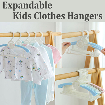 5pcs Household Baby Clothes Hangers, Adjustable, Space-saving