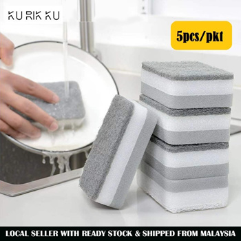  Double Sided Sponges Pads for Kitchen, 5Pcs Scrub