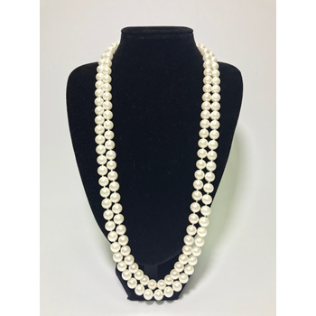 60 inch faux pearl necklace