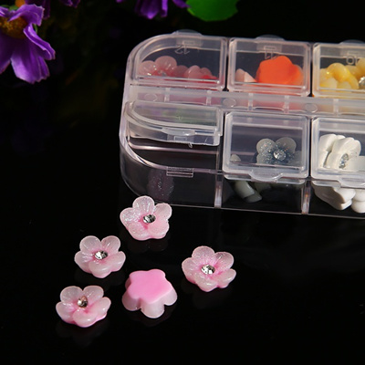 Qoo10 60pcs 3d Nail Art Flowers 1 Box Bead Diy Nail Art