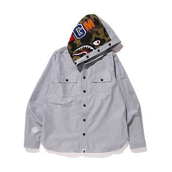 Qoo10 - BAPE 1ST CAMO SHARK SHIRT HOODIE : Men's Clothing