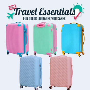 Qoo10 A12 IN STOCK SG baby PINK BLUE Diamond concept Suitcase