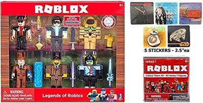 Action Media Gifts Roblox Legends Bundle Includes Legends Of Roblox Figure Pack Roblox Series 1 My - 