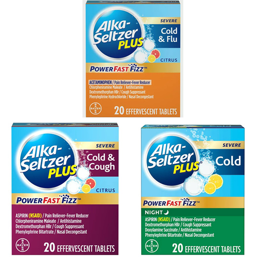 Qoo10 - Alka Seltzer Plus Cold Flu Effervescent Cold Remedy 20 Tablets 