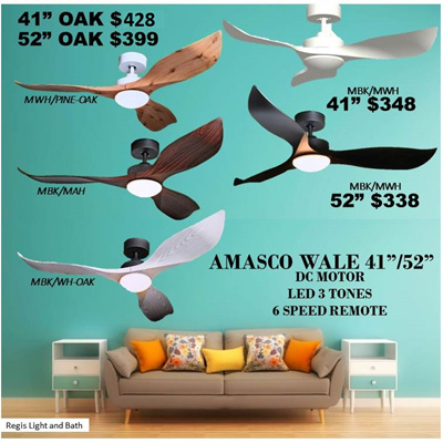 Amasco Ntuc 5 Regis Amasco Wale 41 52 Ceiling Fan Led 6 Speed Remote Control Dc Fan Led 3 Tones