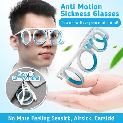 Motion sickness glasses