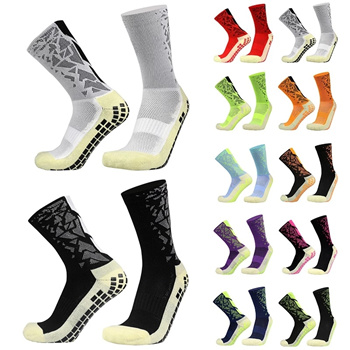 New Anti-Slip Soccer Socks Men Women Outdoor Sport Grip Football