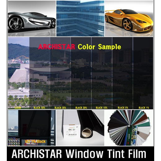ARCHISTAR/Width:20"choice/VLT 1~50% Solar Window Tint Film/Safety/Glass/Privacy/ 