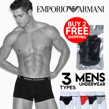 Qoo10 - Emporio Armani / Mens Underwear / 3Type(Model 110824 / 111610 /  111866 : Men's Clothing