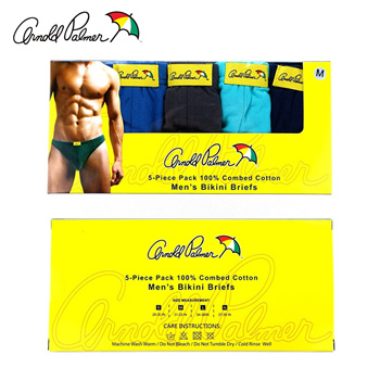 [US$10.39][Arnold palmer]Arnold Palmer | 5 Piece Pack | 100% Combed Cotton  | Mens Underwear Bikini Briefs