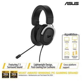 Qoo10 - ASUS TUF Gaming H3 headset - 7.1 Surround sound / 50 mm