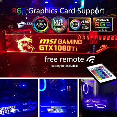 qoo10 asus aura sync rgb led luminous graphics card holder support fortnite computer game - fortnite asus aura