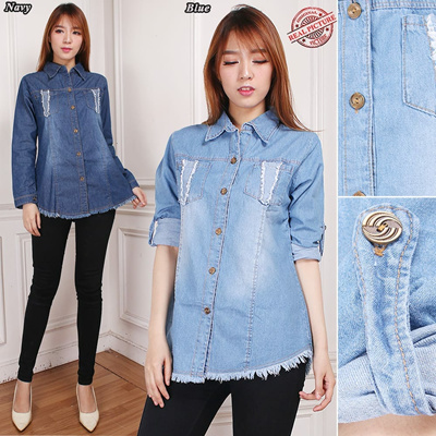 LOIS Celana Panjang Jeans Klasik Pria - Biru