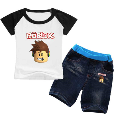 Authentic 3 14t Game Roblox Printed Children Clothes Summer Cartoon T Shirts Tees Jeans Shorts 2pc - authentic roblox