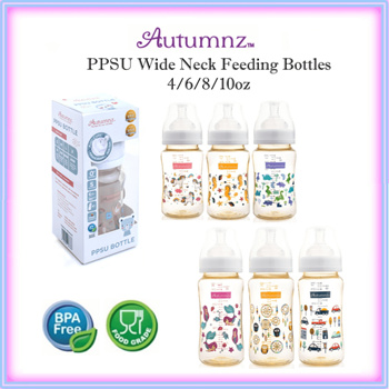 Flip Cap Infant Feeder Bottle Anti Colic PPSU BPA Free Wide Neck Baby Bottle