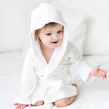 Qoo10 100 Egyptian Cotton Baby Toddler Bathrobe with Hood 6