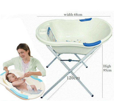 Baby Bath Tub Stand With Bath Tub And Bather Plus 3 In 1 Power Case With Puff