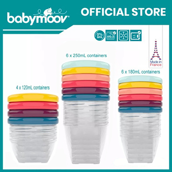 Qoo10 - Babymoov Babybols Food Storage (4 x 120mL) OR (6 x 180mL