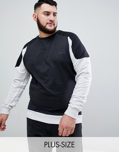 men cut and sew panel sweatshirt