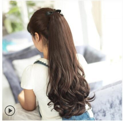 Qoo10 Bai Mei Fang Lady Wig Ponytail Short Curly Hair Female