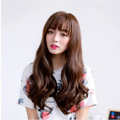 Qoo10 Bai Mei Fang Long Hair Wig Female Air Bangs Korean