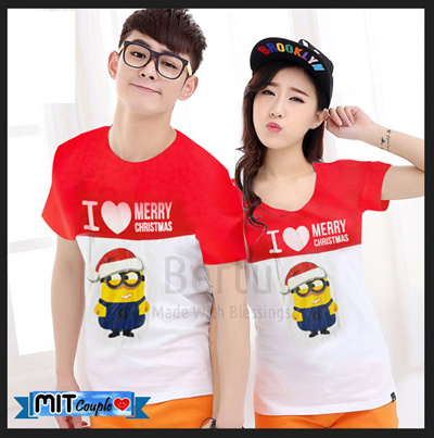 Qoo10 Baju  Couple  Edisi Natal Minion  Xmas Pakaian