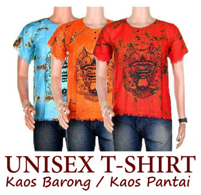 Baju Unisex Kaos Barong Kaos Pantai Banyak Pilihan Warna