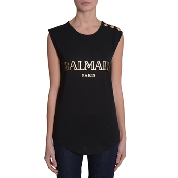 balmain sleeveless shirt