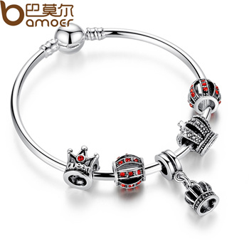 Men's Royal Crown Charm Cuff Bracelet