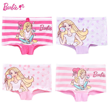 Qoo10 - Barbie Girls underwear Combed cotton children 4 pairs of boxers  pants  : Baby/Kids Fashio