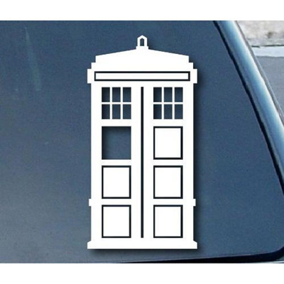 Bargain Max Doctor Who Tardis Car Window Vinyl Decal Sticker 5 Tall Color White