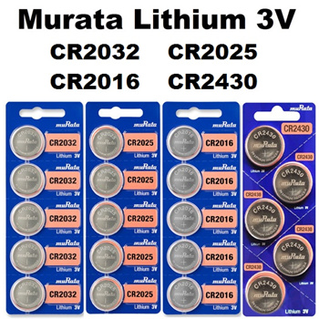 50 Genuine MURATA Replaces Sony CR2016 Lithium 3v Coin Cell Batteries