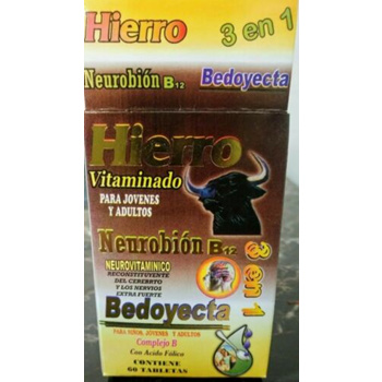 Suplemento Basico Hierro 3 en 1 Bedoyecta Neurobion B12 100 Tabletas –  Natural De Mexico USA