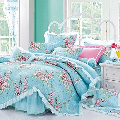 Qoo10 Best Bedding Set 4 Piece Cotton Printed Pink Rose Floral