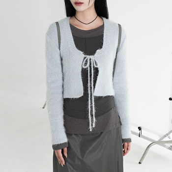 Qoo10 - [binary01] Rex ribbon knit cardigan : Women's Clothing