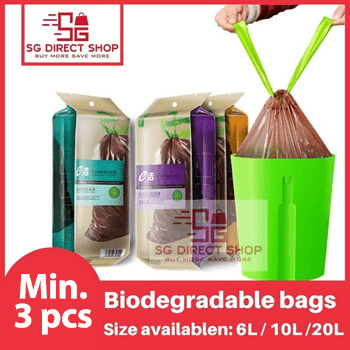 EKO Drawstring Bin Liners Pack of 20 Pcs, Integrated Drawstring Handle Garbage  Trash Bag Different Sizes