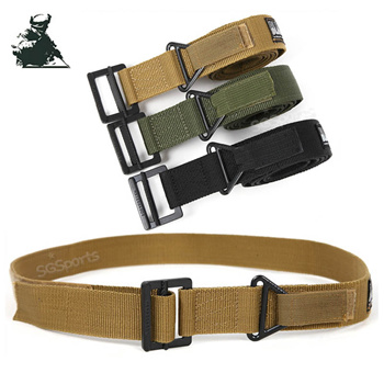 Military Tactical Belt with Velcro Fastening System, Wearing on