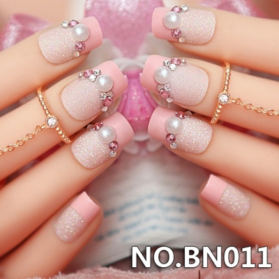 Qoo10 - BN011 Pengantin Manicure selesai kuku palsu Patch 