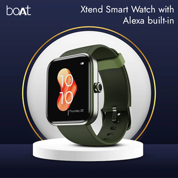 boAt Xtend Talk | Premium Design Smartwatch with Built-in Alexa, Bluet