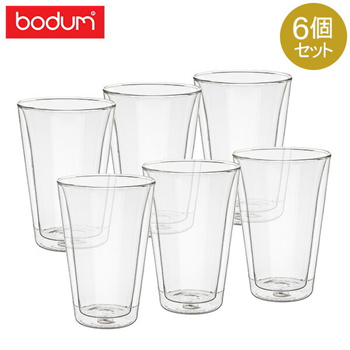 Qoo10 - Bodum Bodum Glass Canteen Double Wall Glass 400mL 6 pieces