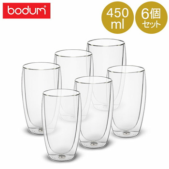 Qoo10 - Bodum Bodum Glass Pavina Double Wall Glass 450mL 6 pieces set  4560-10- : Kitchen