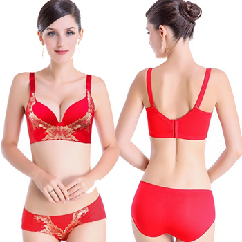 SZXZYGS Underoutfit Bras for Women Women's Wedding Red Underwear